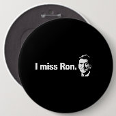 I MISS RON Bumpersticker Ronde Button 6,0 Cm (Voorkant /achterkant)