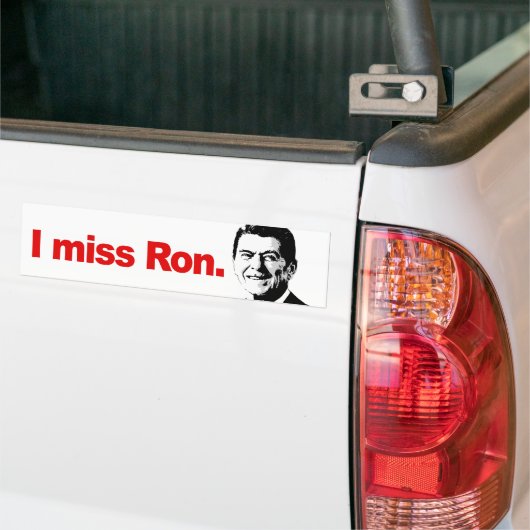 I MISS RON Conservative and Political -.png Bumpersticker (Op Truck)