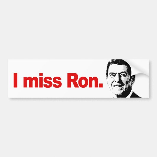I MISS RON Conservative and Political -.png Bumpersticker (Voorkant)