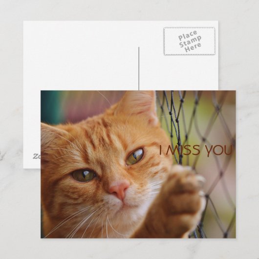 I MISS YOU BRIEFKAART (Voorkant / Achterkant)