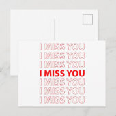 I MISS YOU BRIEFKAART (Voorkant / Achterkant)