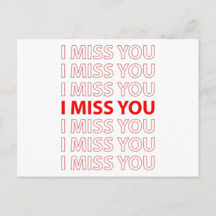 I MISS YOU BRIEFKAART