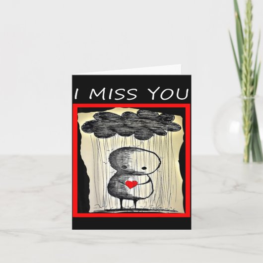 I Miss You Valentine’s Day Kaart (Voorkant)