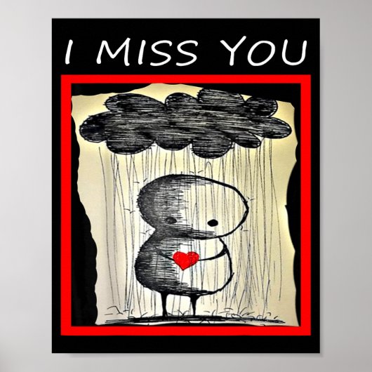 I Miss You Valentine’s Day Poster (Voorkant)