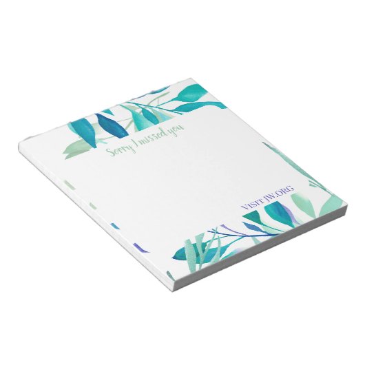 I missed you customize texts JW.org Notitieblok (Schuin)