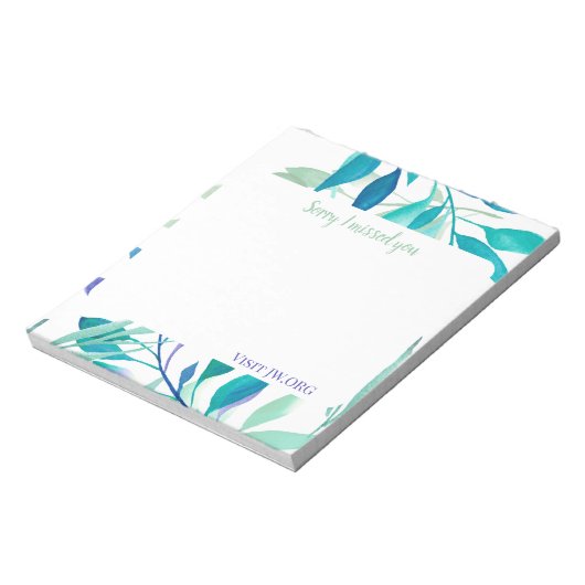 I missed you customize texts JW.org Notitieblok (Linkerzijde)