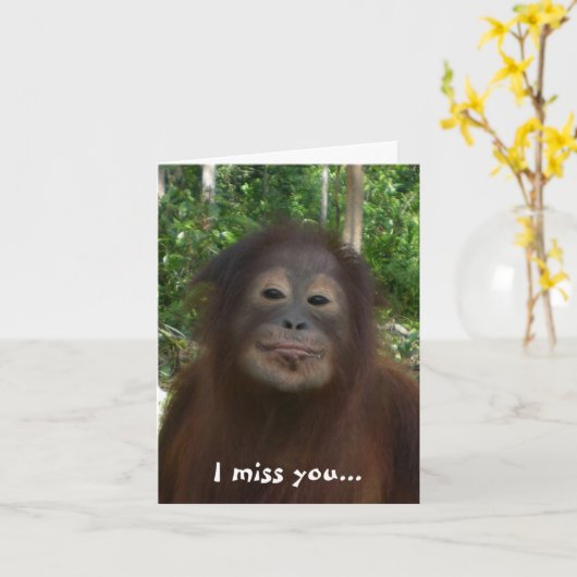 I Misser You en Uw Kussen Kaart (Gele Bloem)