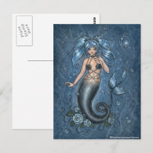 I Misser You Mermaid Postcard Briefkaart (Voorkant / Achterkant)