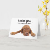 I Misser You (Vizsla) Kaart (Gele Bloem)