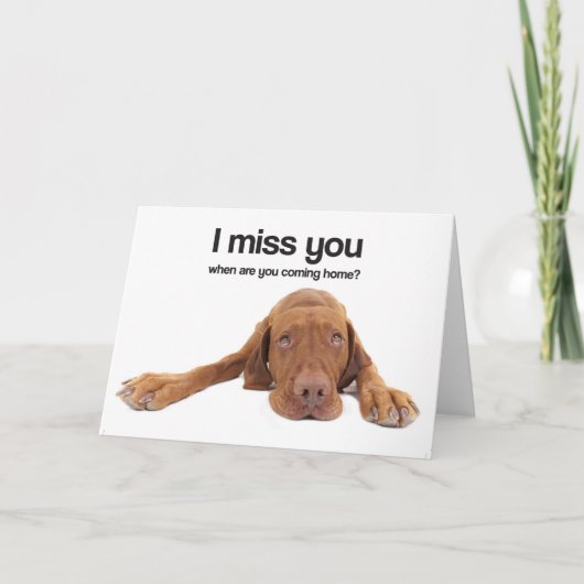 I Misser You (Vizsla) Kaart (Voorkant)