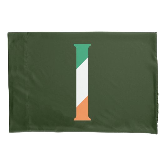 I Monogram bedekt met Ierse vlag pcnt Kussensloop (Voorkant)