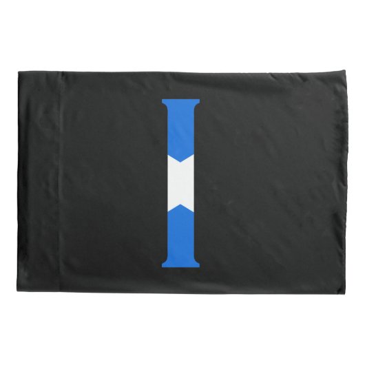 I Monogram bedekt met Schotse vlag pcnt Kussensloop (Achterkant)