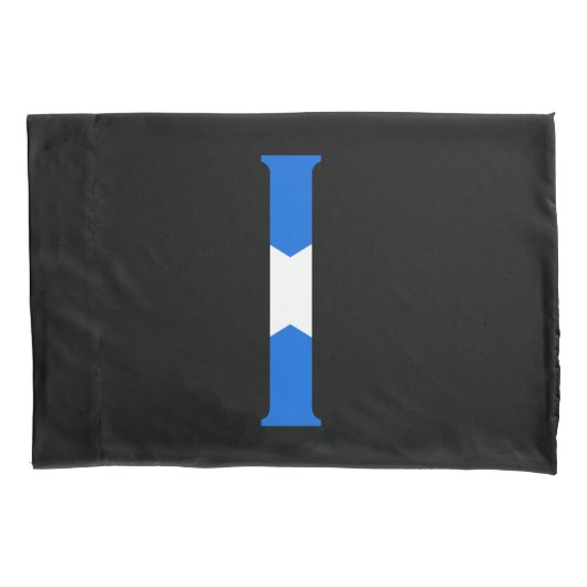 I Monogram bedekt met Schotse vlag pcnt Kussensloop (Voorkant)