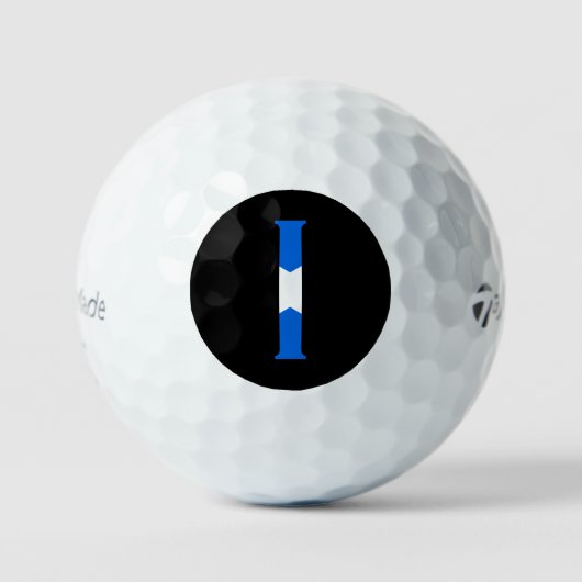 I Monogram bedekt op Schotse vlag tmtp5 gbcnt Golfballen (Voorkant)