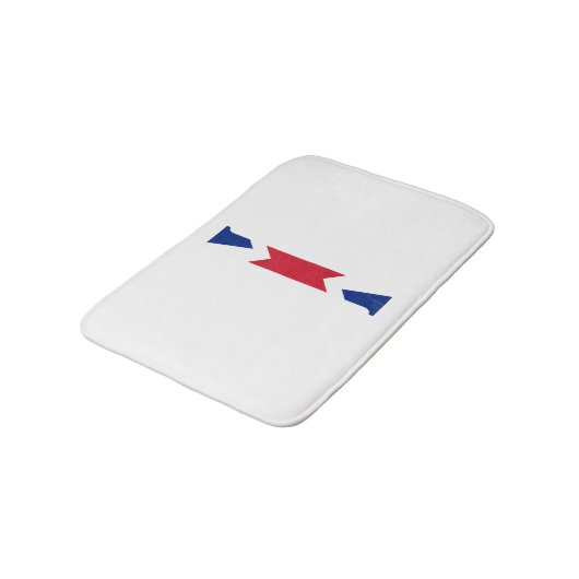 I Monogram bedekt op Union Jack Flag bmcnt Badmat (Gekanteld)