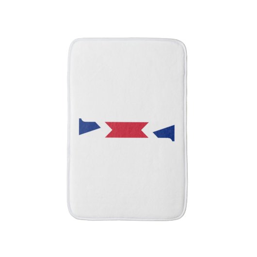 I Monogram bedekt op Union Jack Flag bmcnt Badmat (Voorkant Verticaal)