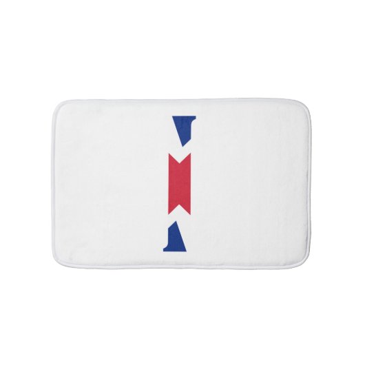 I Monogram bedekt op Union Jack Flag bmcnt Badmat (Voorkant)