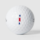 I Monogram bedekt op Union Jack Flag cwb gbcnt Golfballen (Voorkant)