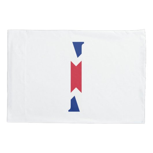 I Monogram bedekt op Union Jack Flag pcnt Kussensloop (Achterkant)