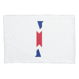 I Monogram bedekt op Union Jack Flag pcnt Kussensloop