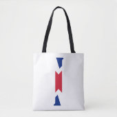 I Monogram bedekt op Union Jack Flag stint Tote Bag (Voorkant)