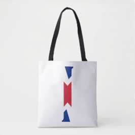 I Monogram bedekt op Union Jack Flag stint Tote Bag