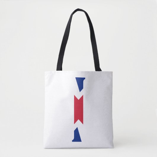 I Monogram bedekt op Union Jack Flag stint Tote Bag (Voorkant)