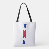 I Monogram bedekt op Union Jack Flag stint Tote Bag (Achterkant)