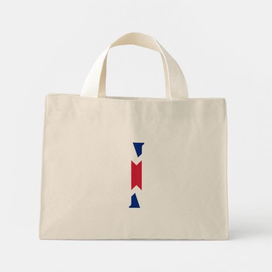 I Monogram bedekt op Union Jack Flag tcnt Mini Tote Bag (Achterkant)