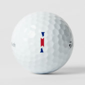 I Monogram bedekt op Union Jack Flag tmtp5 gbcnt Golfballen (Voorkant)