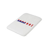 I Monogram bedekt op USA Flag bmcnt Badmat (Gekanteld)