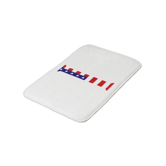 I Monogram bedekt op USA Flag bmcnt Badmat (Gekanteld)