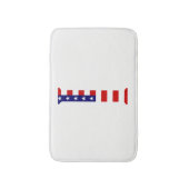 I Monogram bedekt op USA Flag bmcnt Badmat (Voorkant Verticaal)