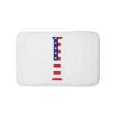 I Monogram bedekt op USA Flag bmcnt Badmat (Voorkant)