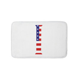 I Monogram bedekt op USA Flag bmcnt Badmat