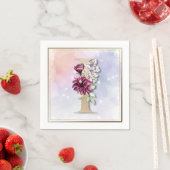 I Monogram Bordeaux Bloemen Servetten (Insitu)