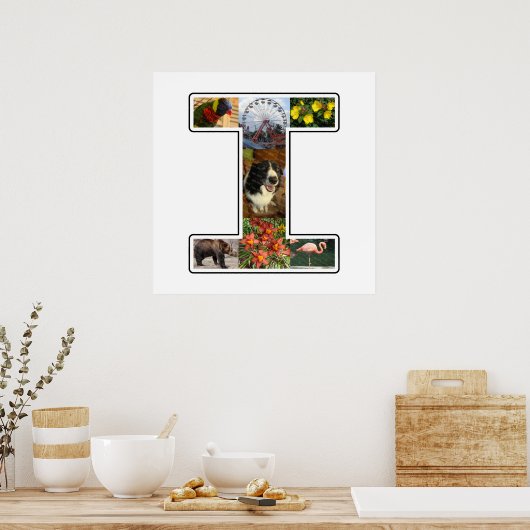 I Monogram Creëer Uw Eigen 7 Aangepaste Foto Colla Poster (Keuken)