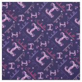 I monogram en gepersonaliseerde naam Isabella stof (Swatch)