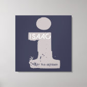 I Monogram Initiaal Bar Bat Mitzvah Sign-In Board Canvas Afdruk (Voorkant)