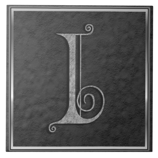 I Monogram "Medieval Grey Stone" keramische tegel Tegeltje (Voorkant)