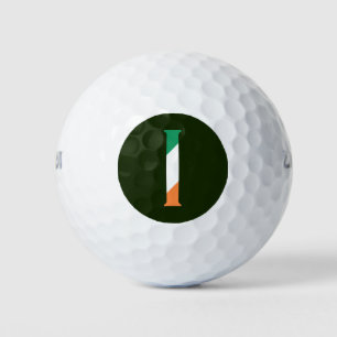 I Monogram overlay op Ierse vlag wu gbcnt Golfballen