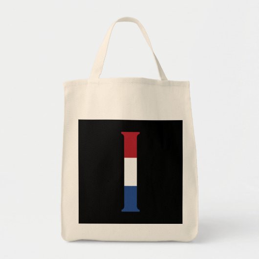 I Monogram overlay op NLD Vlag op bk gtcnt Tote Bag (Voorkant)