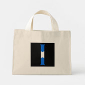 I Monogram overlay op Schotse vlag tcnt Mini Tote Bag (Achterkant)