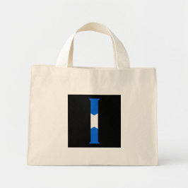 I Monogram overlay op Schotse vlag tcnt Mini Tote Bag