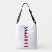I Monogram overlay op USA Flag cbbcnt Crossbody Tas (Achterkant)