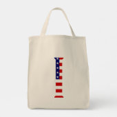 I Monogram overlay op USA Flag gtcnt Tote Bag (Achterkant)