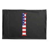 I Monogram overlay op USA Flag pcnt Kussensloop (Achterkant)