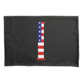 I Monogram overlay op USA Flag pcnt Kussensloop (Voorkant)