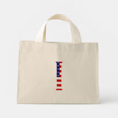 I Monogram overlay op USA Flag tcnt Mini Tote Bag (Achterkant)