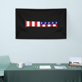 I Monogram overlay op USA Flag (v) brcnt Spandoek (Beurs)